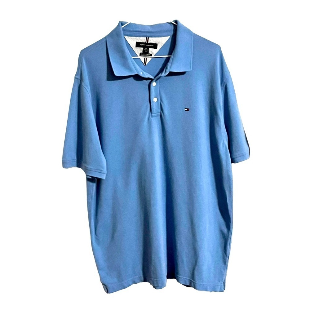 Tommy Hilfiger Slim Fit Stretch Polo Size XXL Light Blue